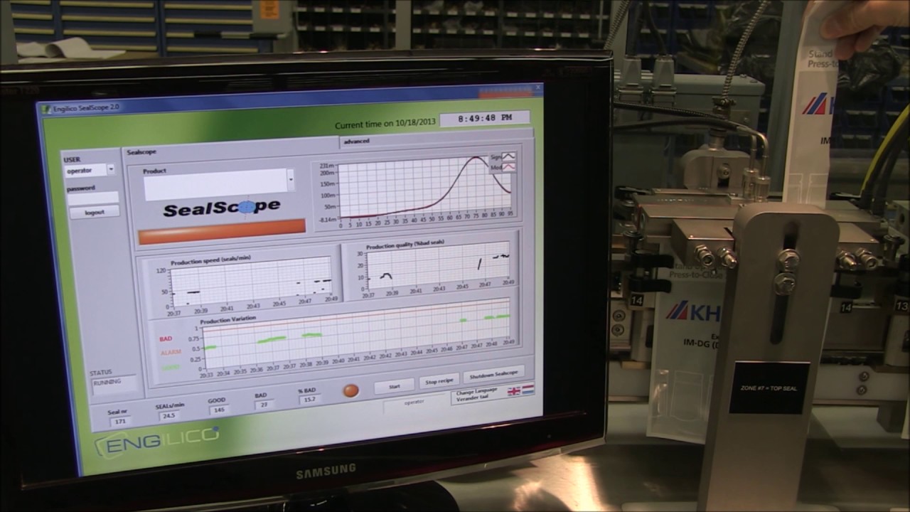 SealScope&trade; in-line seal inspection and monitoring technology  - working principle