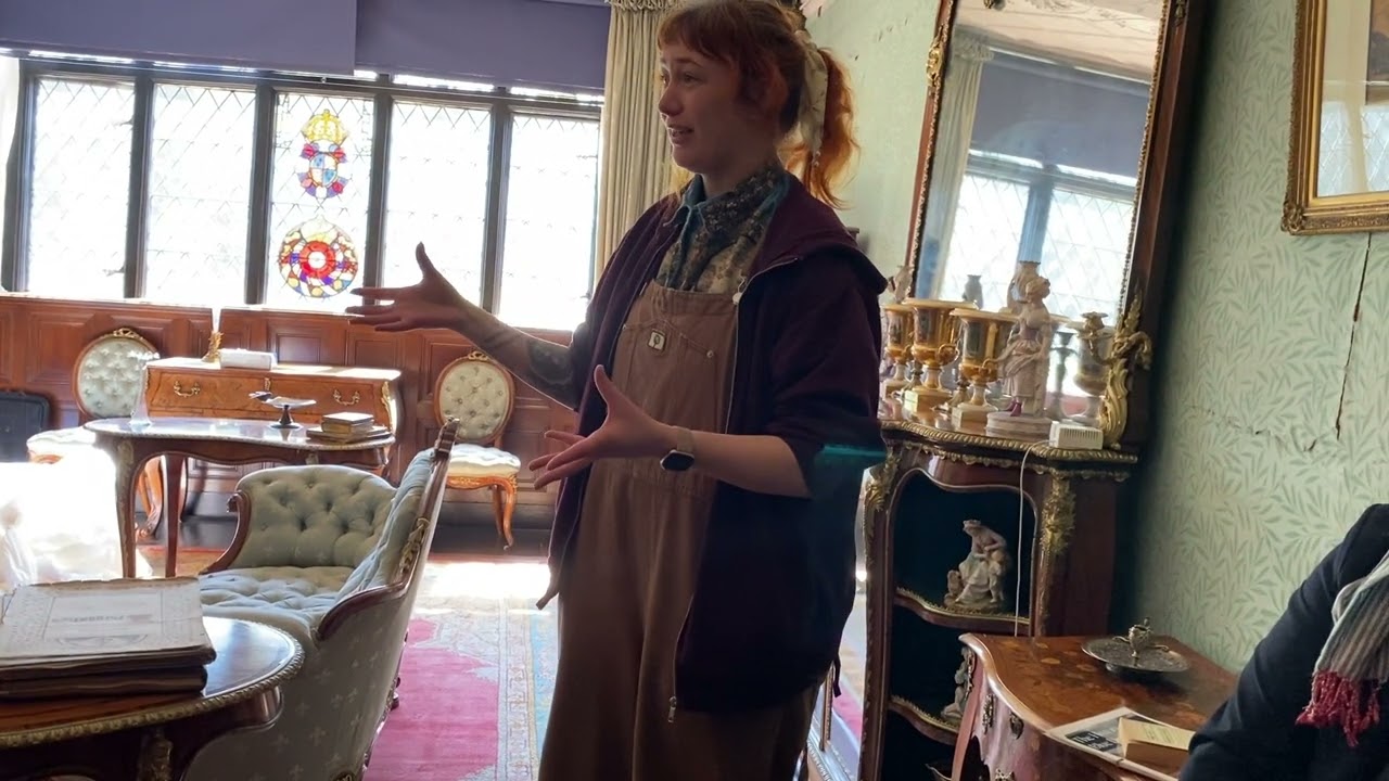 Speke Hall Conserver talking about the Blue Drawing Room