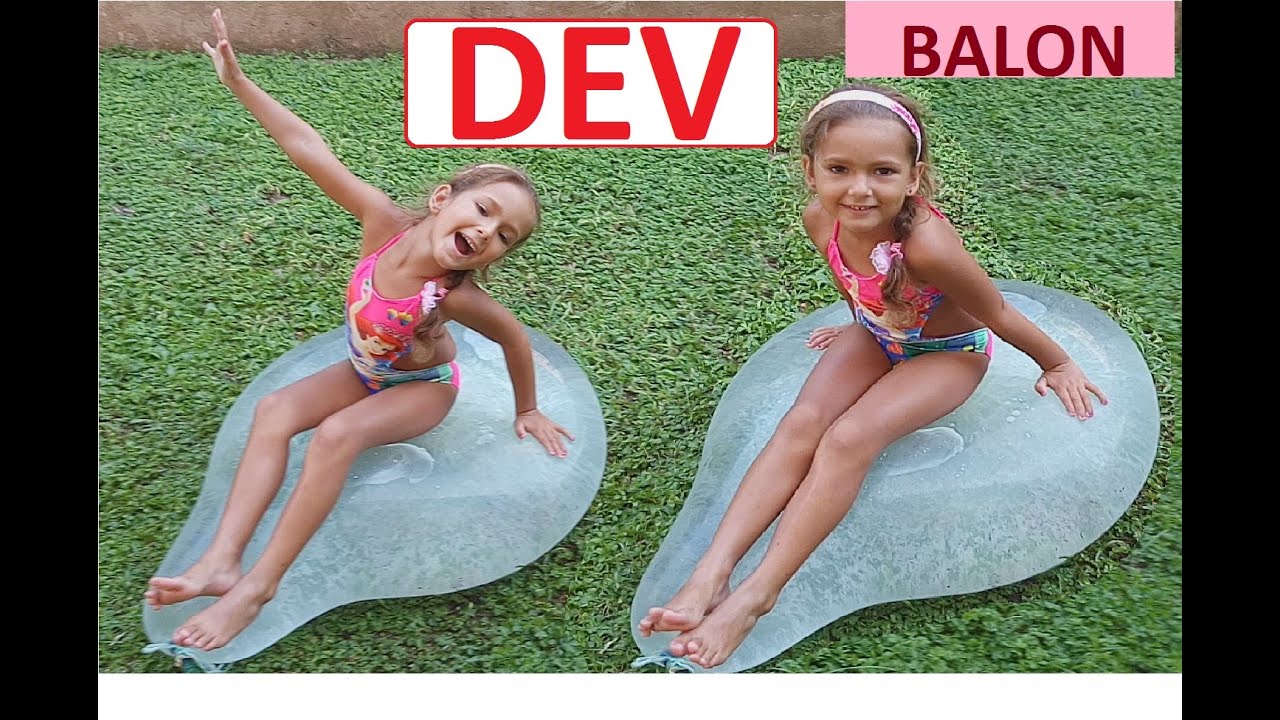ELif ile Dev balonlara su dolduruyoruz.Patlaması çok eğlenceli oldu . Çocuk videosu