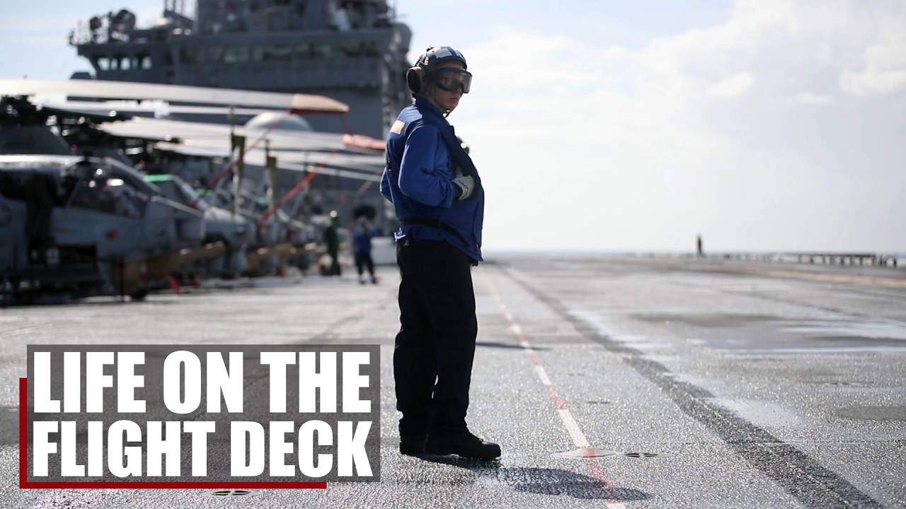 Life On The Flight Deck | Marines and Sailors work together onboard the USS Bataan