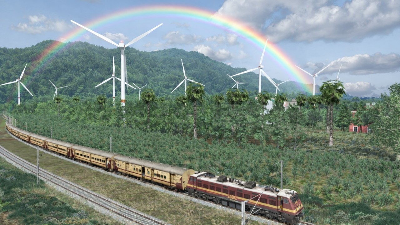 TRAINSPOTTING NEAR MUPPANDAL WIND FARM | NAGERCOIL | TAMIL NADU |  INDIAN RAILWAYS TRAIN SIMULATOR