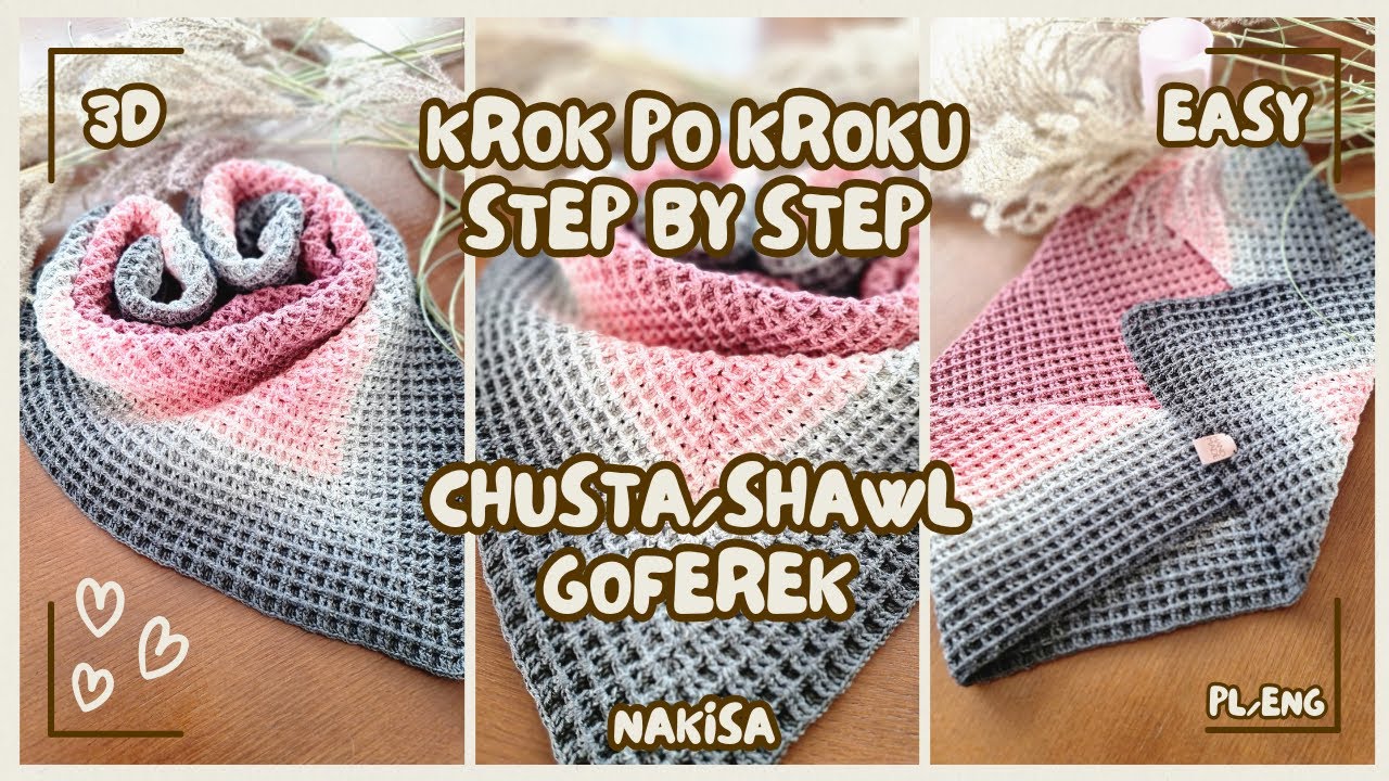 [Nie Wafel] Chusta Goferek 3D EASY Dwustronnie taka sama! [Tutorial: PL, ENG] (napisy/writings)
