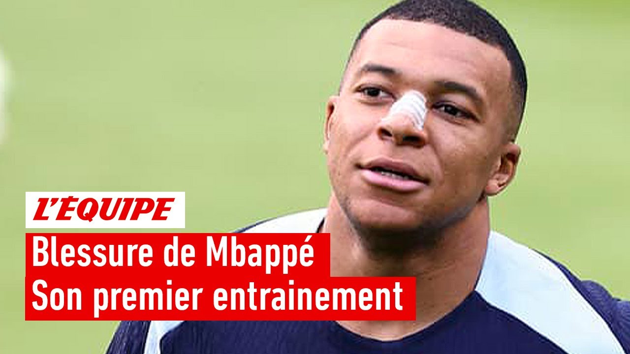 Euro 2024 : Les premières images de Mbappé de retour à l'entrainement après sa blessure au nez