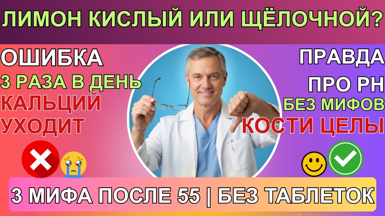 Лимон — кислый или щелочной? Мифы о pH после 55, которые разрушают кости | ТРАВНИК