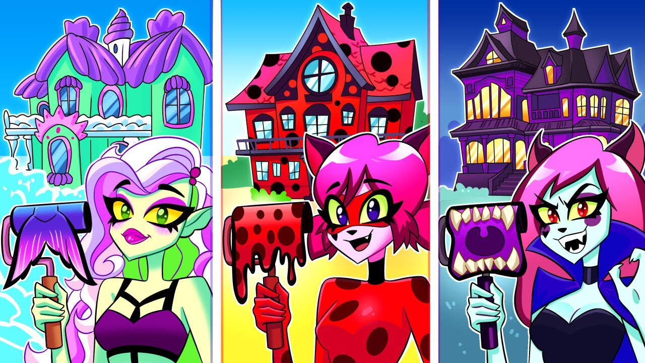 ONE COLORED HOUSE CHALLENGE! Teen-Z