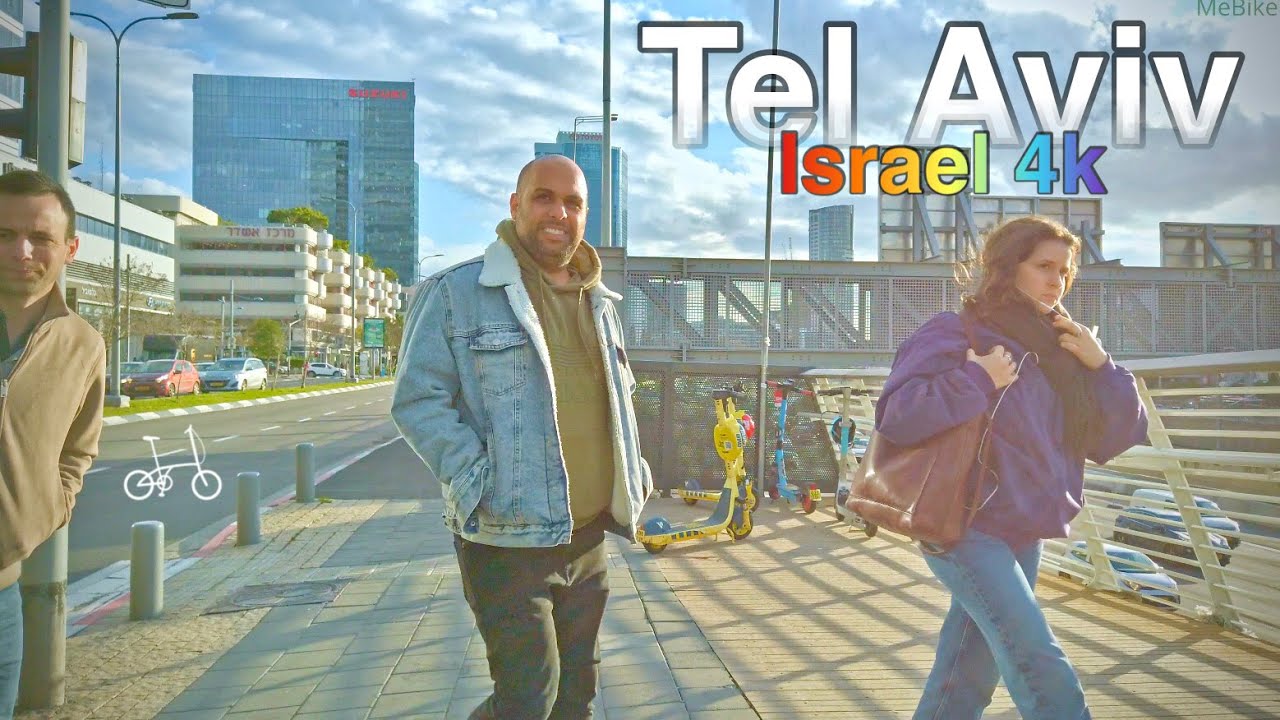 Tel Aviv Busy Afternoon, Smooth and Relaxing Virtual Tour | Israel 4k