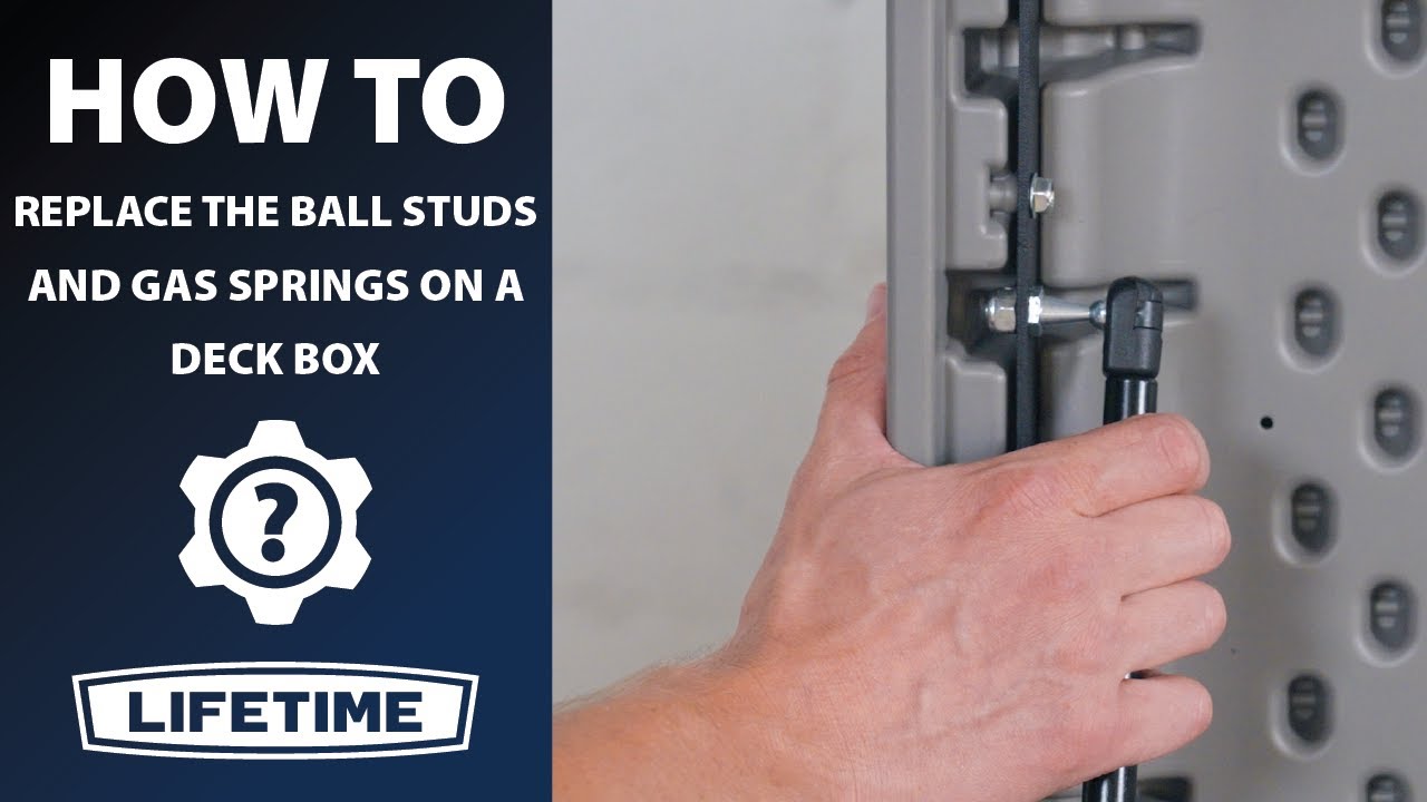 How to Replace the Ball Studs and Gas Springs on a Deck Box | Lifetime How to Video