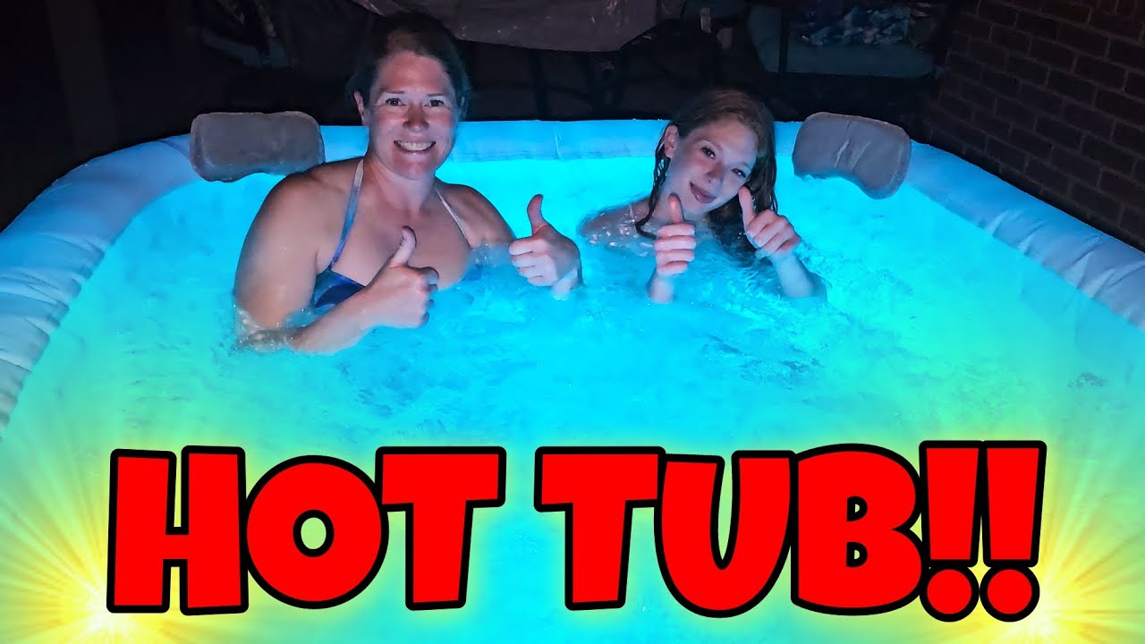 Cheapest HOT TUB Money Can Buy! SaluSpa Inflatable w/ Energysense for the Catch & Cook Cabin
