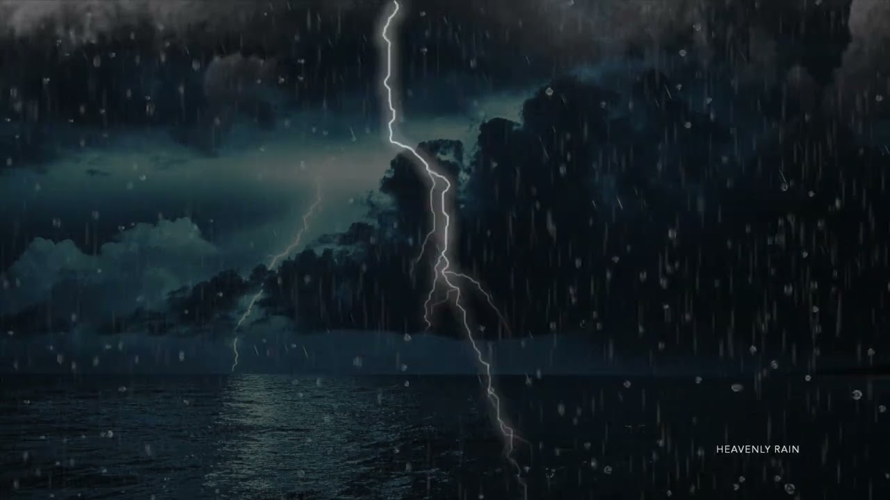 Soaking Worship Music with Heavy Rain and Thunder Sounds for Sleeping, Worship Soaking Music