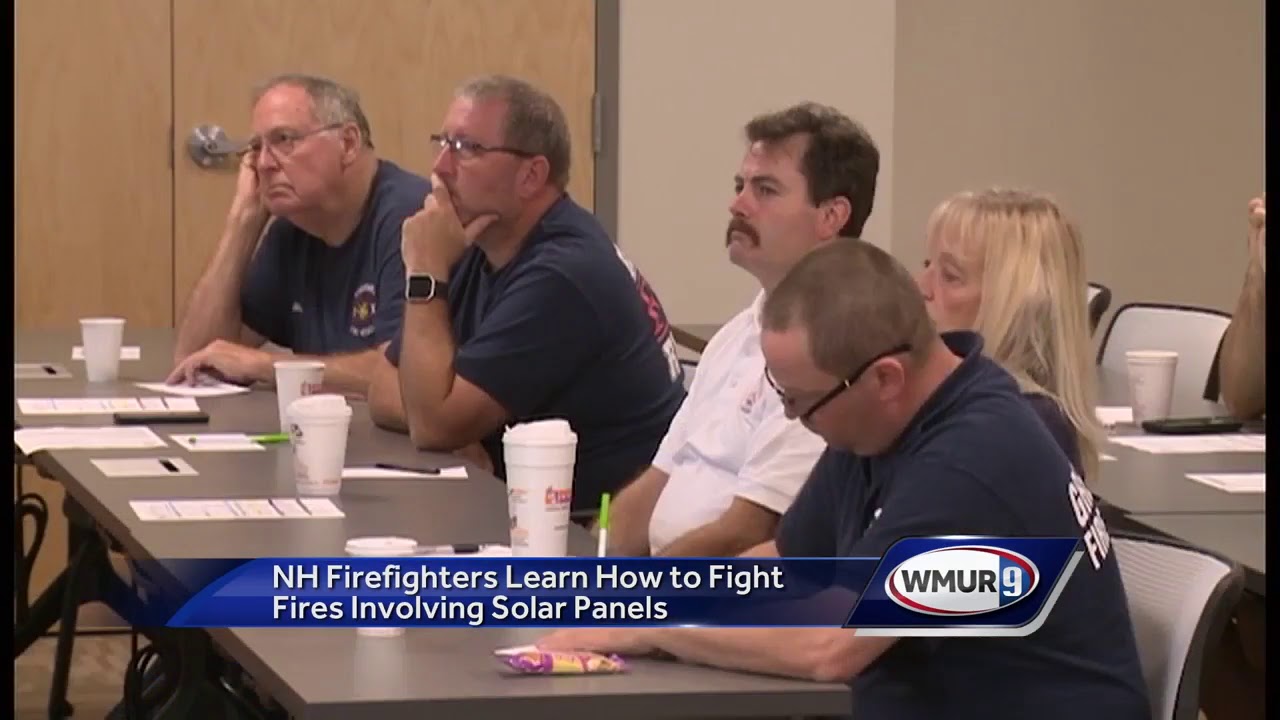 Firefighters learn how to deal with rooftop solar panels