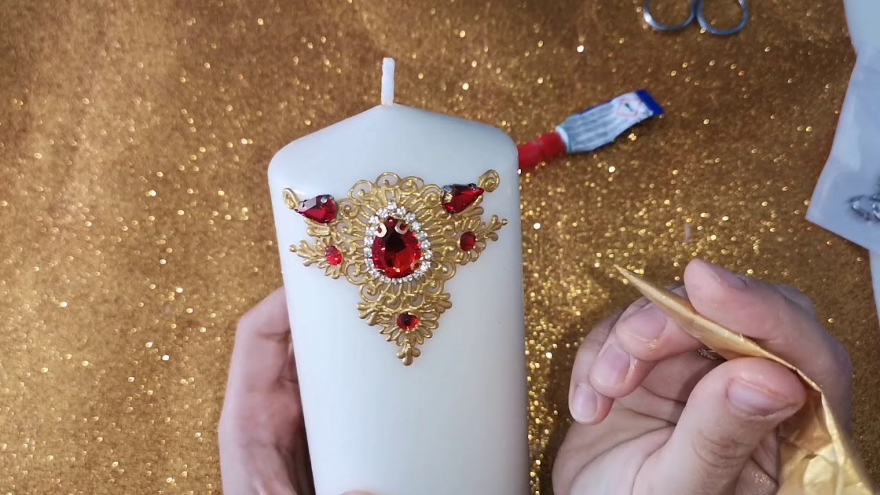 cham3a mzawka/como decorar una vela