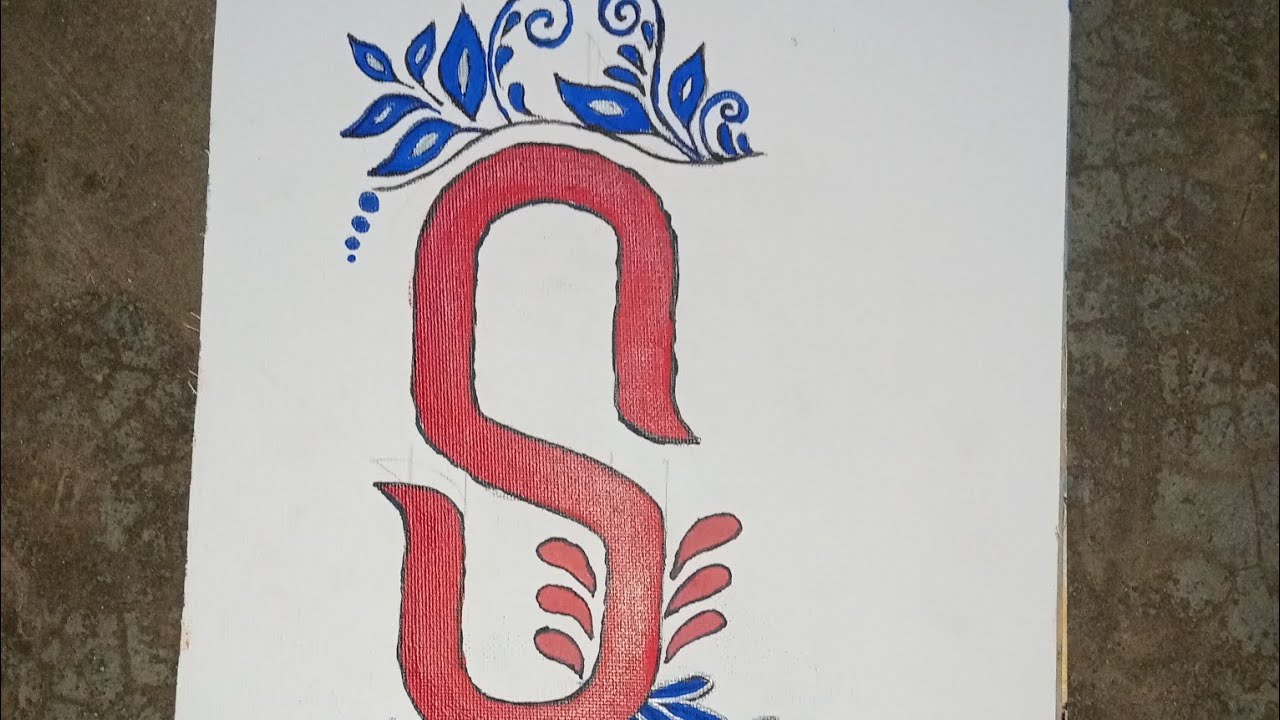 “S for Style & Soul ❤️”/“S মানেই Style আর Smile 🌿❤️”#art #painting 