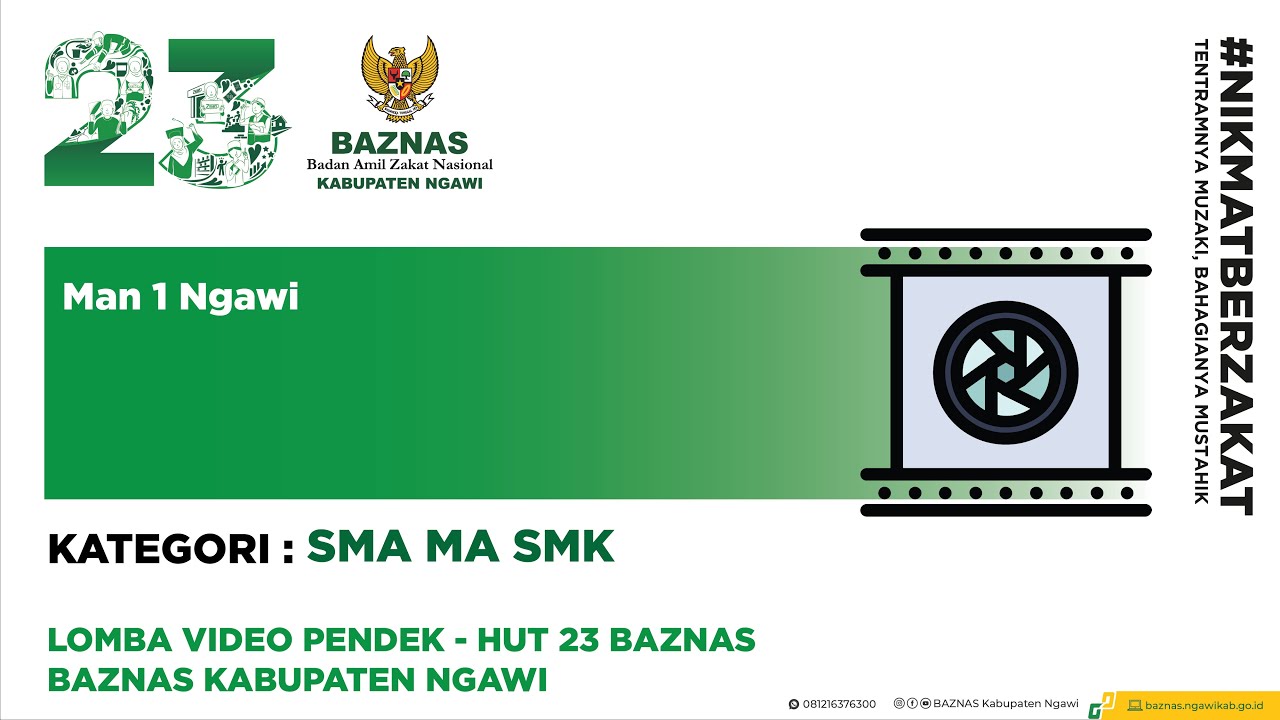 MAN 1 NGAWI - Lomba Video Pendek HUT 23 BAZNAS