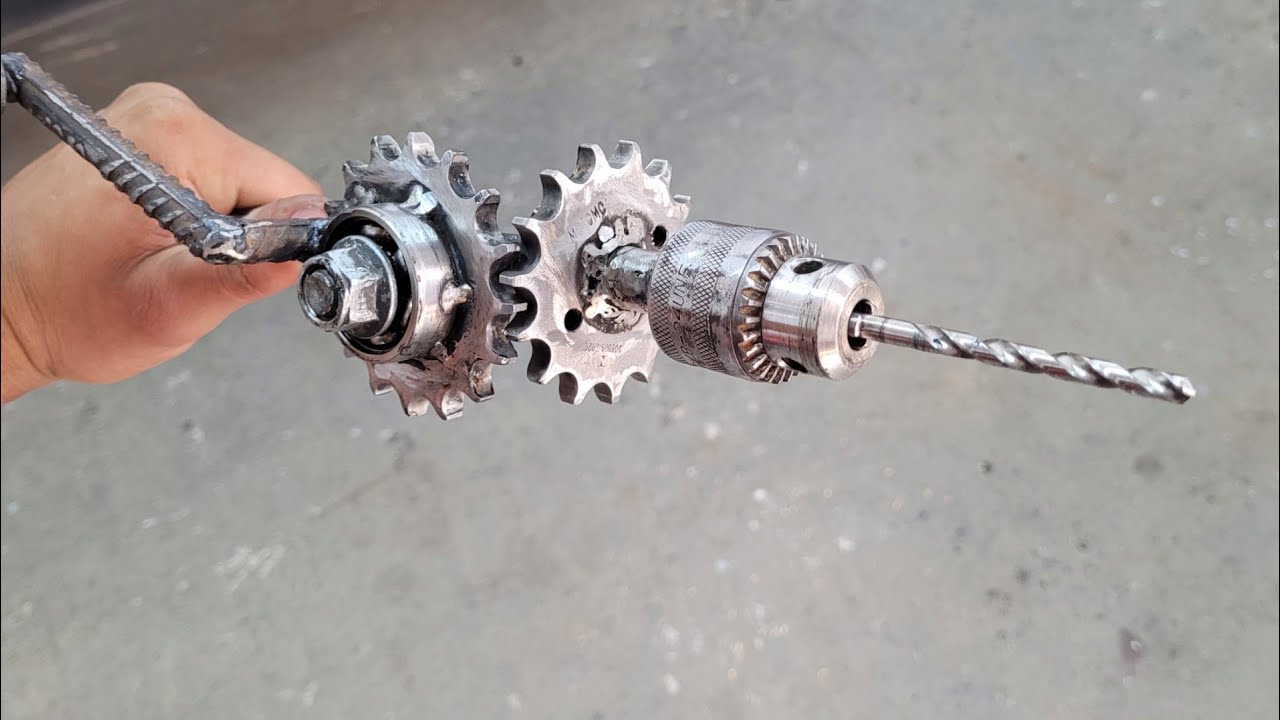 Essa ideia vai fazer voc&ecirc; economizar Furadeira com engrenagens DIY