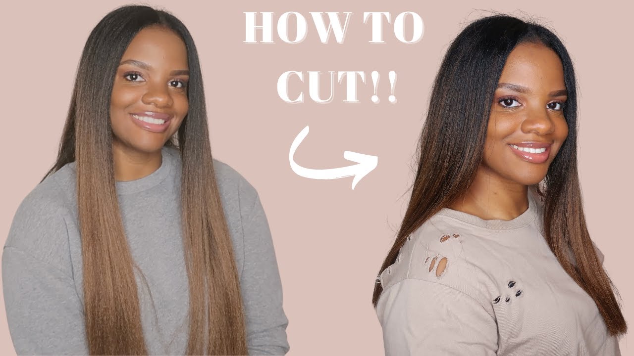 Ombre Straight Crochet Braids ft. Cuban Twist Hair | How I Cut!