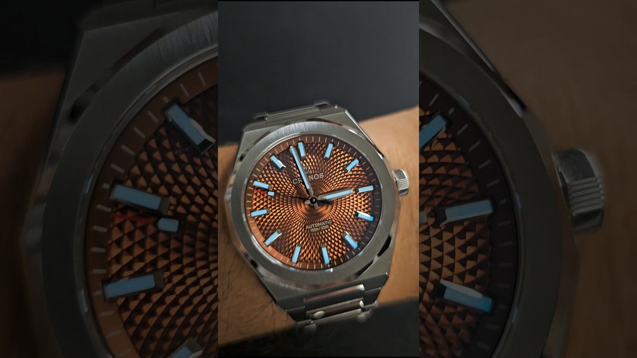 Cronos L6028 V3 w/ burnt orange rhombus dial - HDR #watches #watchtime #wristroll