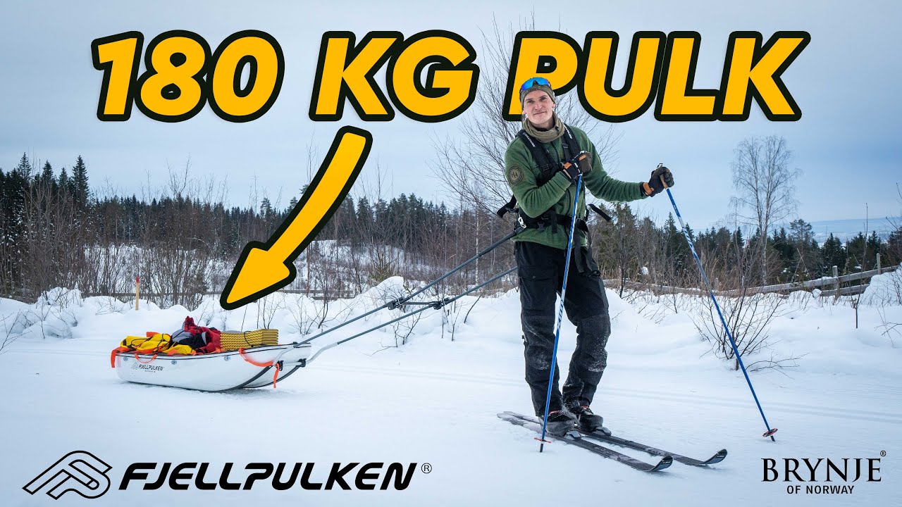 Jeg prøvde å trekke 180 KG pulk (Det var brutalt)
