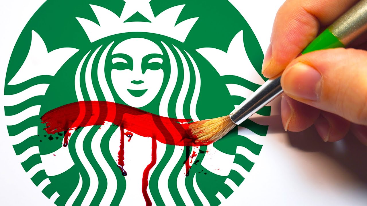 HORROR Artist vs FAMOUS LOGOS ✍️ (Drawing STARBUCKS, KFC + More In SCARY Styles)