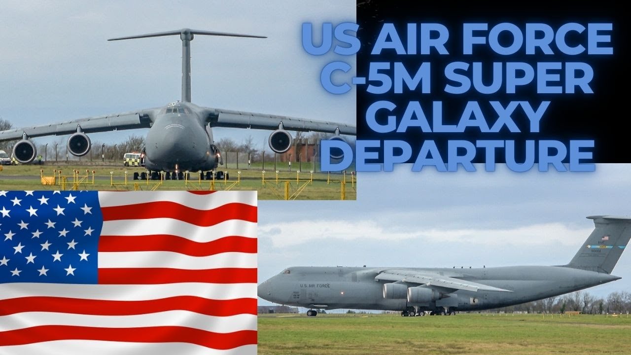 🇺🇸RCH4001 85-0002 USAF C-5M Super Galaxy departing Belfast International Airport to Portsmouth.