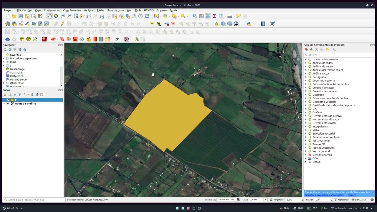 Extracción de vértices y establecer coordenadas de un punto en QGIS