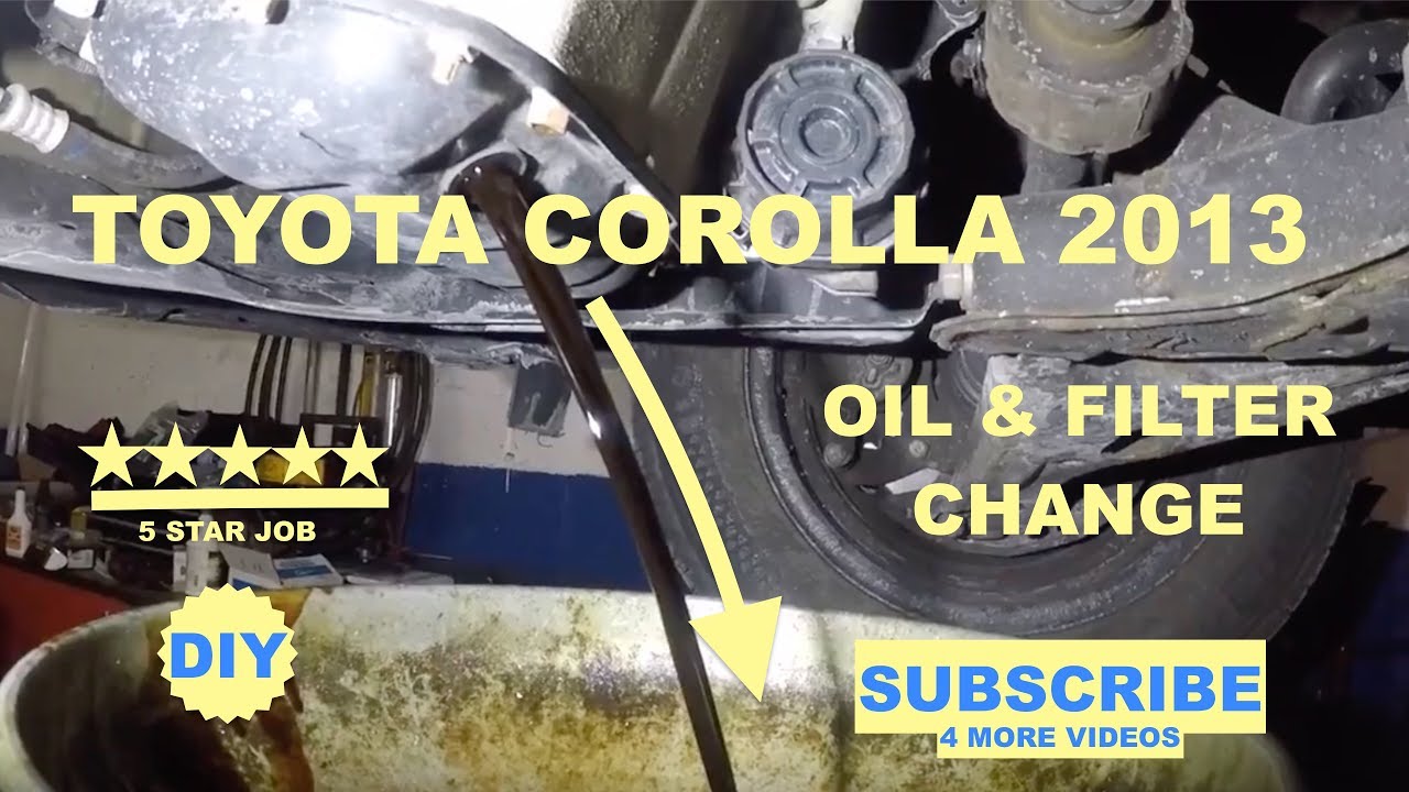 How to change oil & Filter on 2013 Toyota  corolla and reset Maintnance light
