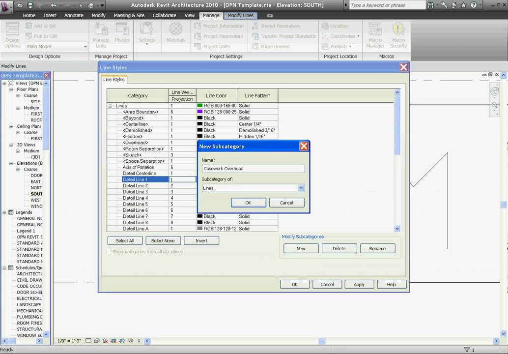 Easy Revit (2010) - 25.4 - Model Vs. Detail Lines and Creating New Styles