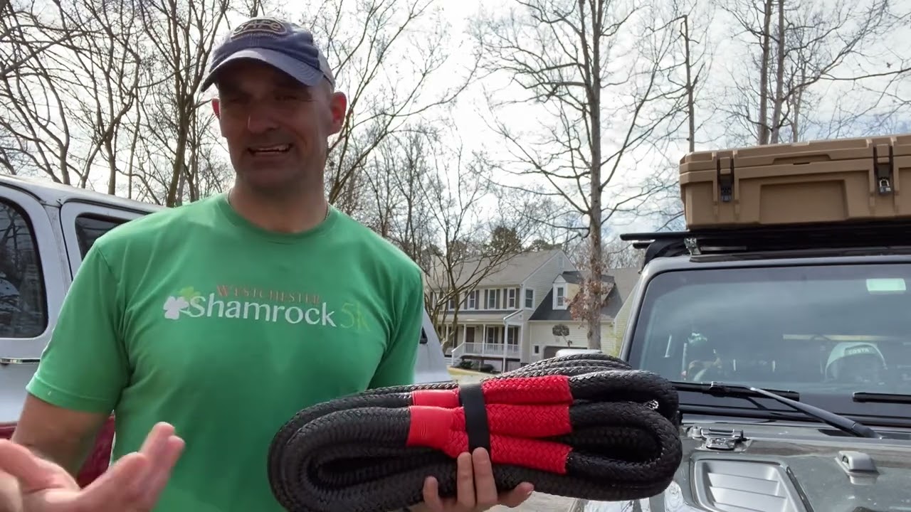 41.22 hitch slider, overland vehicle systems kinetic rope and a new spare tire trash bag