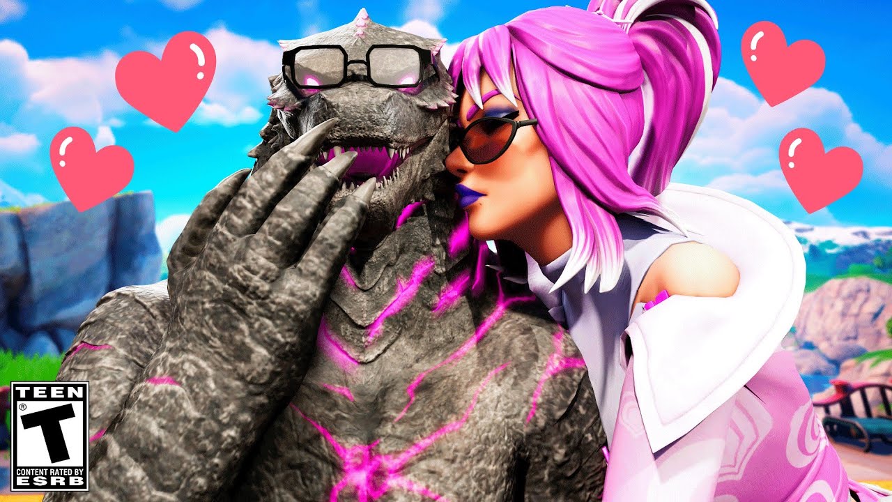 Godzilla FALLS IN LOVE - Beauty and the Beast.. Fortnite