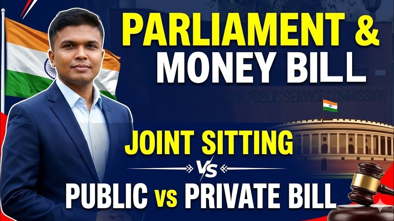 Parliament Masterclass: Money Bill, Joint Sitting & Public vs Private Bill | #upsc  Polity : #upsc 