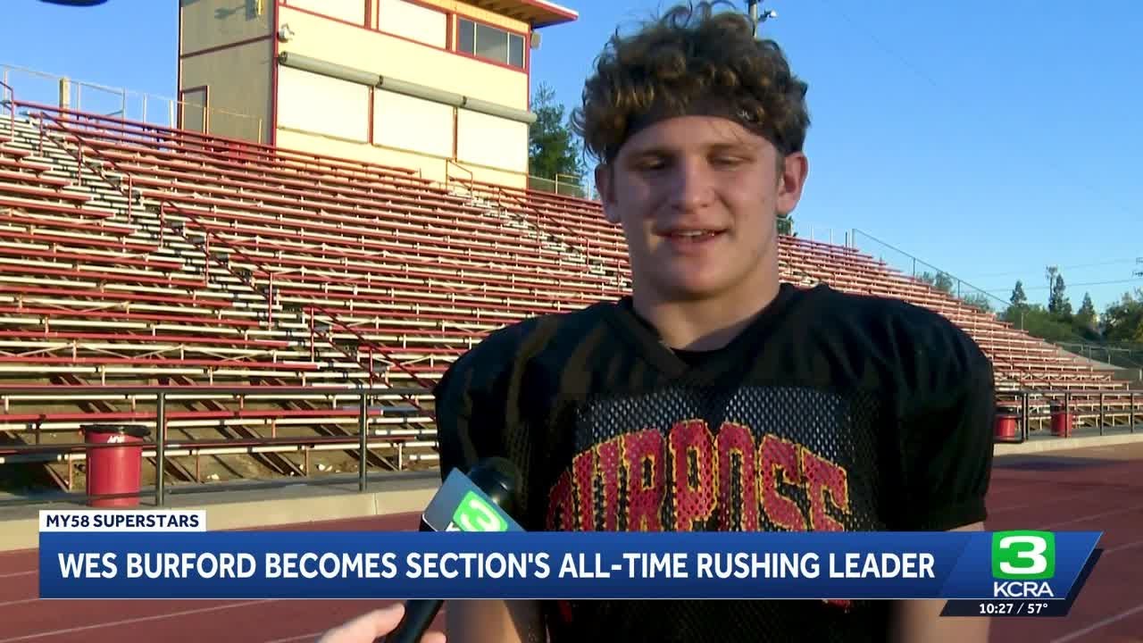 Oakdale's Wes Burford becomes section's all-time rushing leader