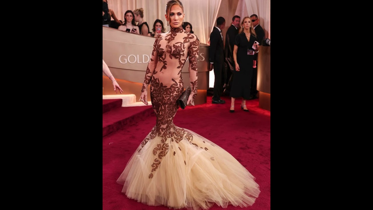 JLo's Golden Globes Look is Peak Elegance and Drama 👑 #fashion #goldenglobes #jenniferlopez