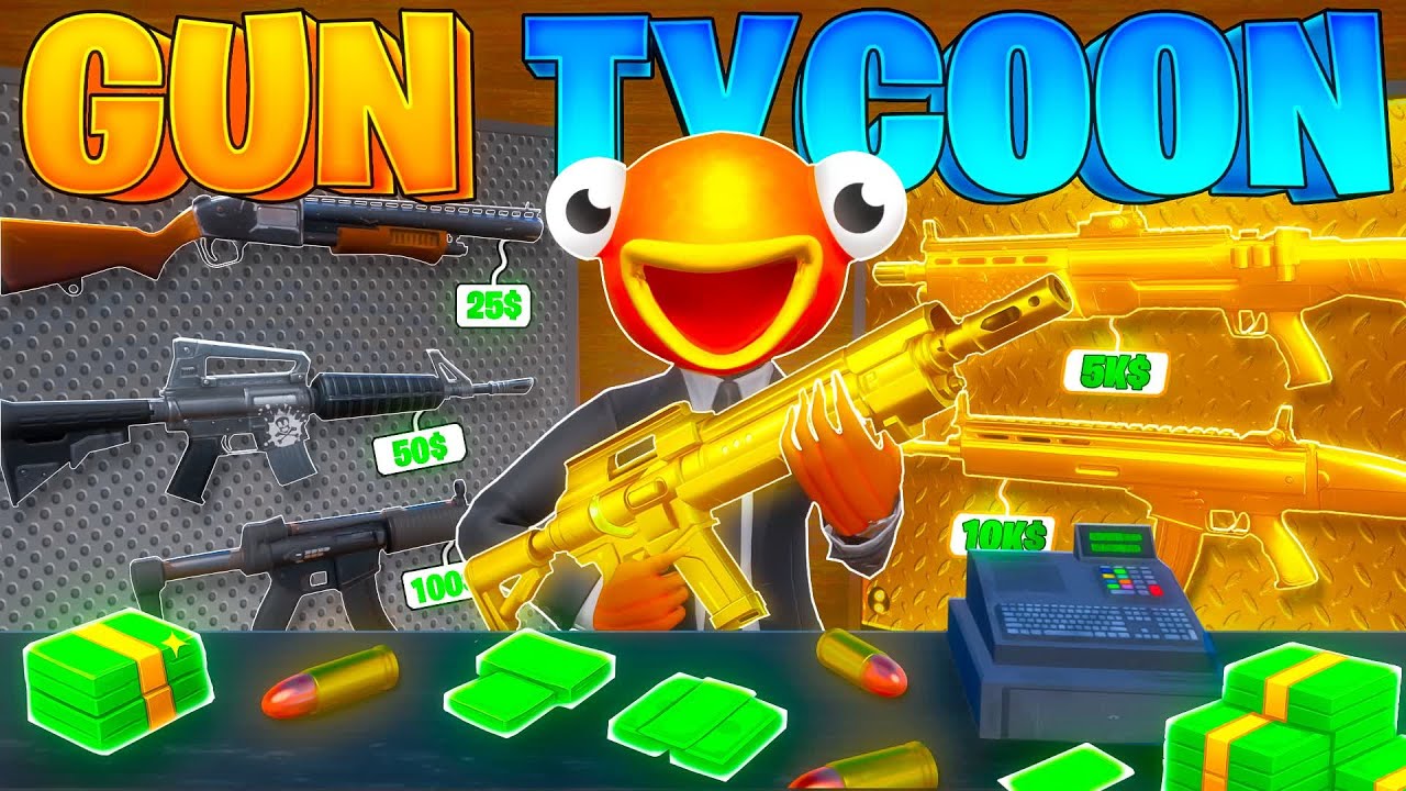 [🚨 SECRET BATTLEPASS CODE 🚨] FORTNITE GUN TYCOON BY RCN-STUDIO - MAP CODE: 9555-3487-6309