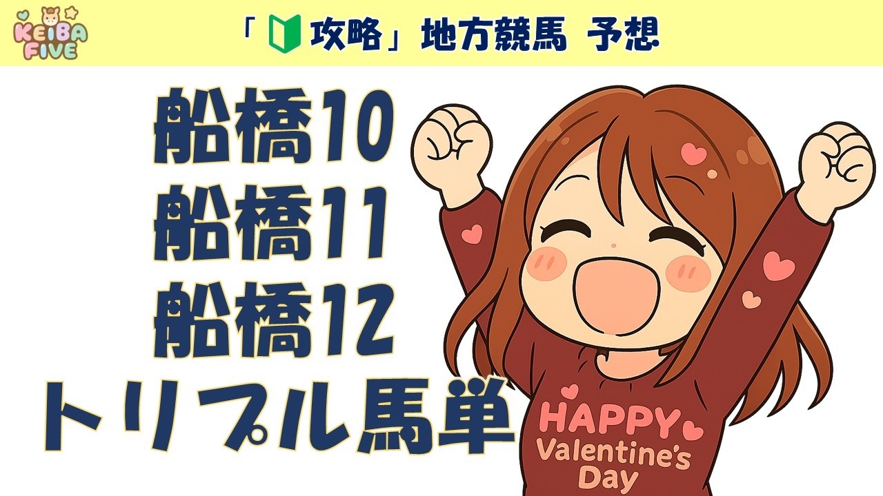 【船橋10～12R】トリプル馬単や如何に！