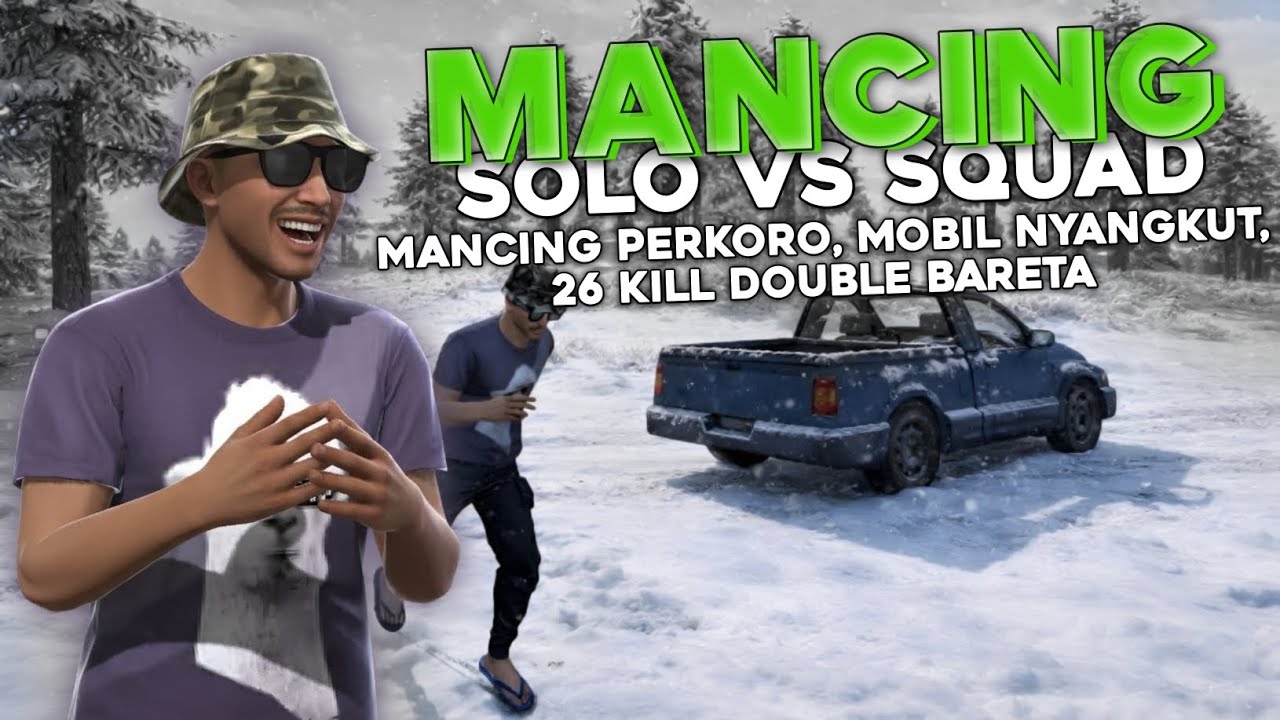 FREE FIRE - MANCING PERKORO, MOBIL NYANGKUT, 26 KILL DOUBLE BARETA