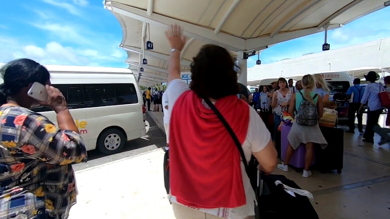 Arrival at the Cancun Airport in Mexico