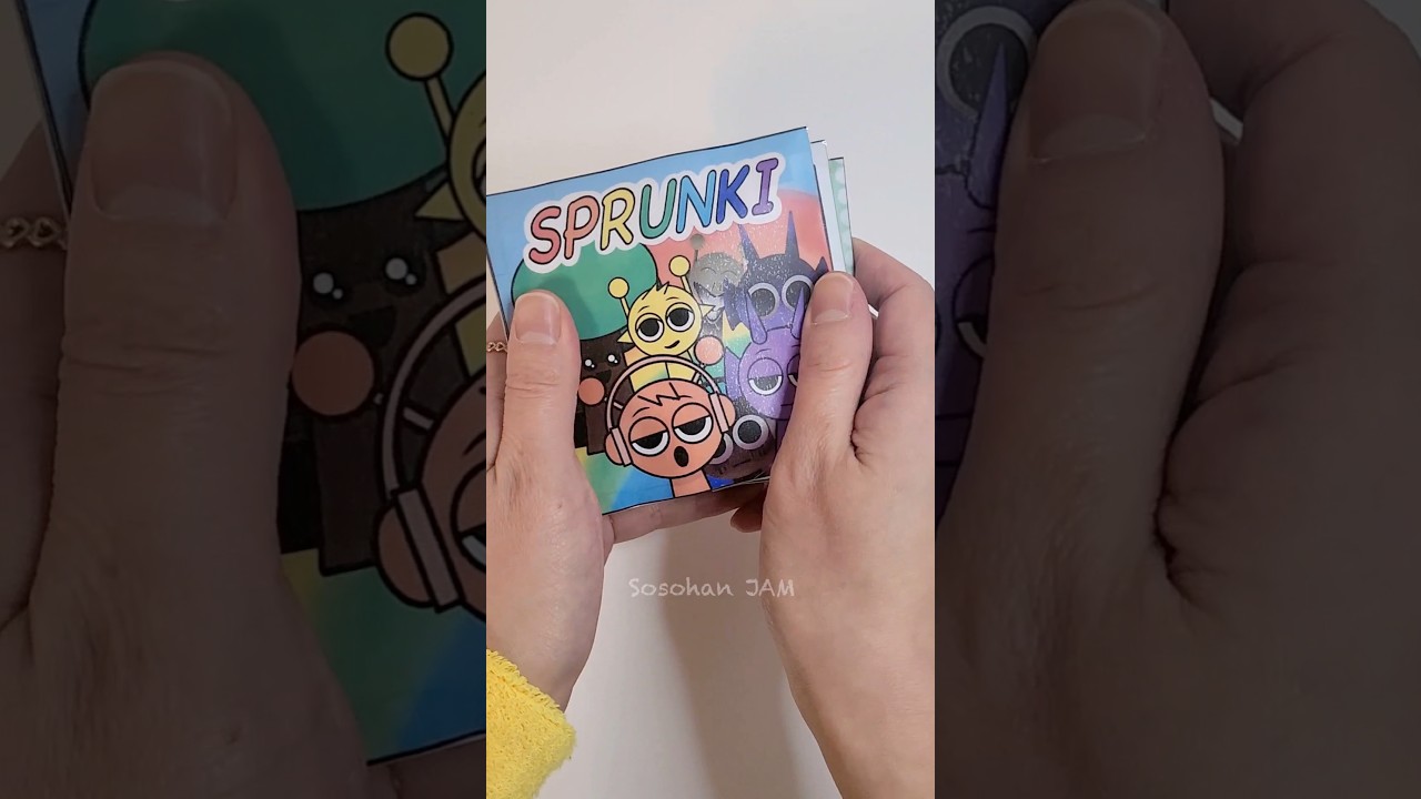 Sprunki game book blindbag ASMR 스프런키 게임북 블라인드백 aqua, owakcx, open 