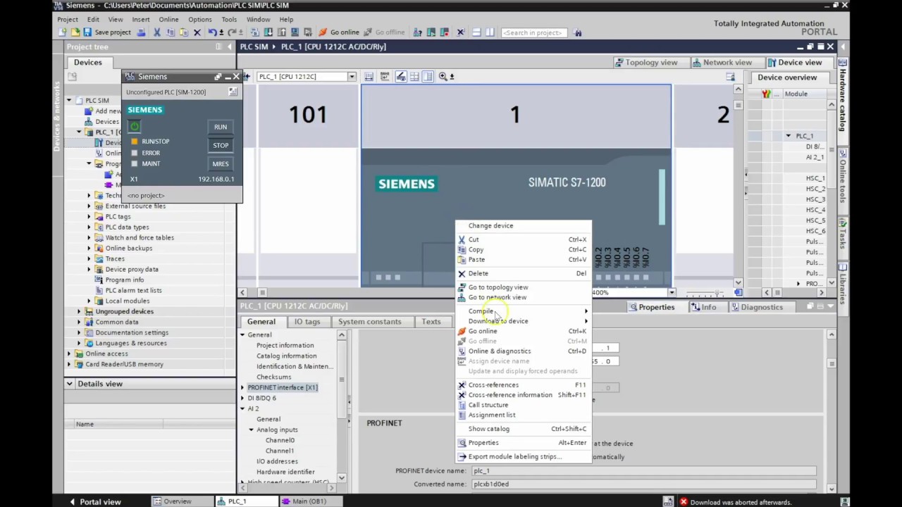 TIA Portal и PLC SIM не работают?!