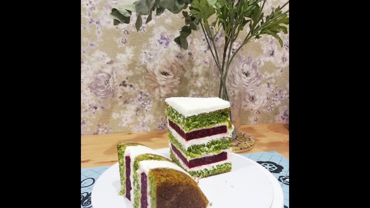 Торт ШПИНАТ МАЛИНА 🎂Подробный и простой рецепт