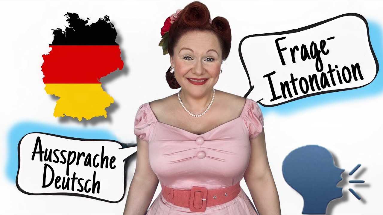 Frageintonation. Prosodie im Deutschen. Melodie Deutsch. Aussprache. German pronunciation
