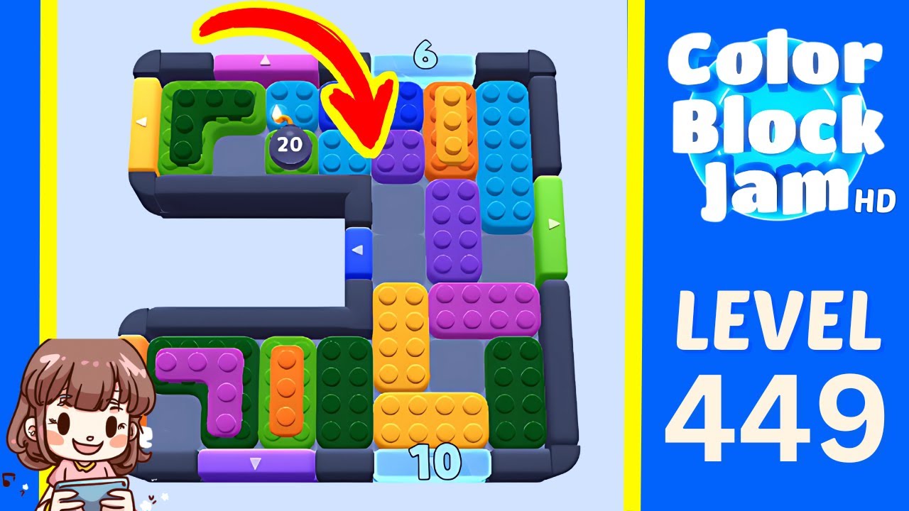 Color Block Jam Level 449 Solution Walkthrough