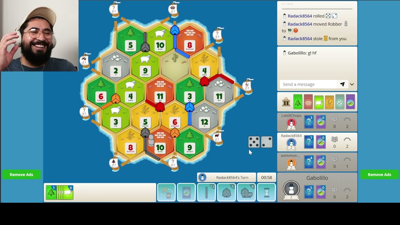 Catan - Azul jugo bastaante bien!