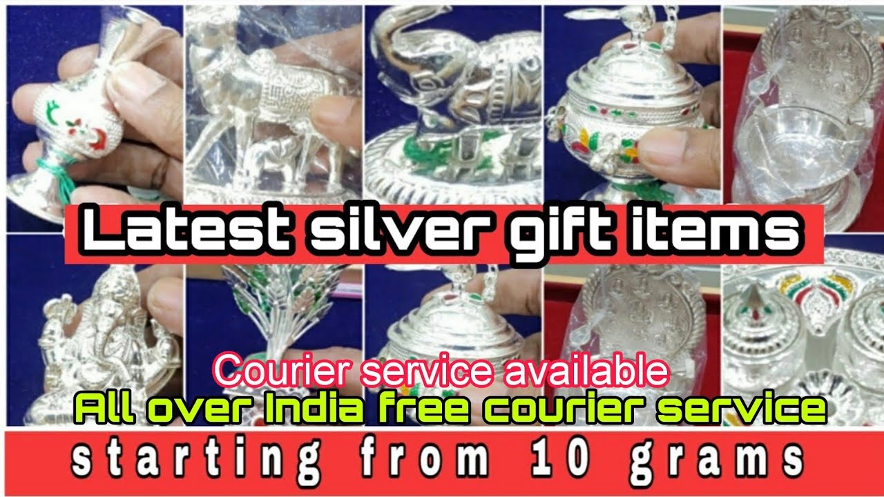 Latest silver gift items with weight/starting from10 grams/Silver gift ideas with weight/return gift