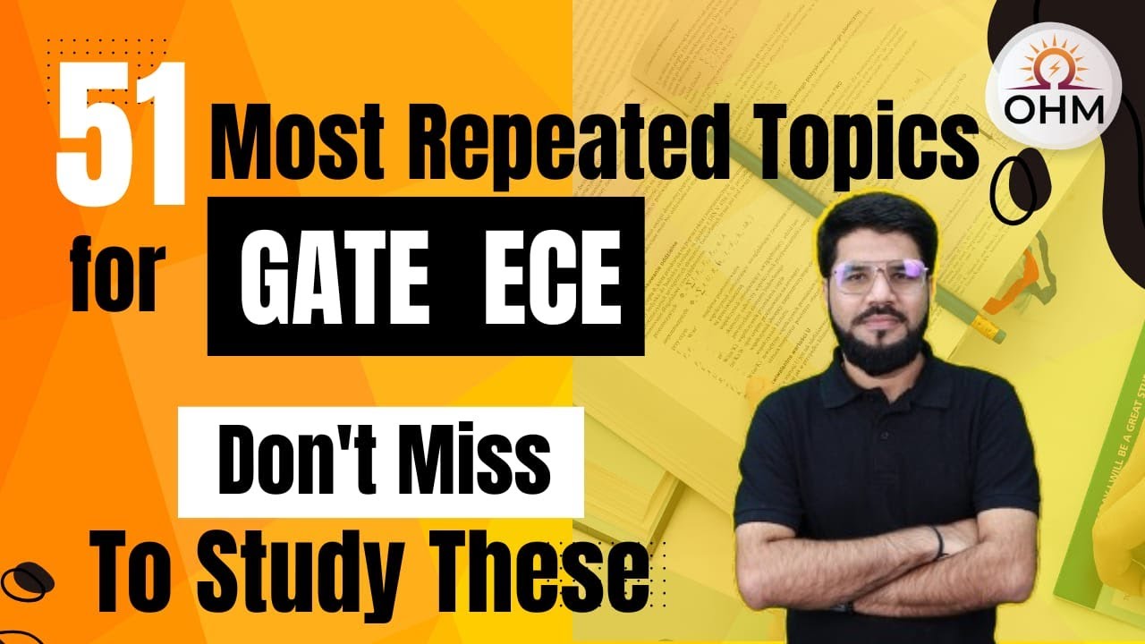 GATE ECE - 51 Most Repeated Topics | Don't Miss to Study These !! #gate2025 #gatepreparation