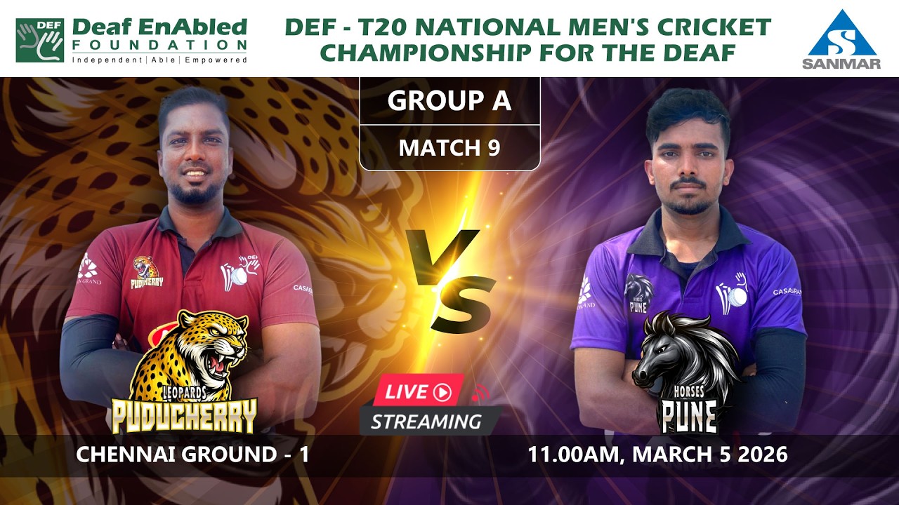 LEOPARDS PUDUCHERRY VS HORSE PUNE | DEF-T20 NATIONAL MEN'S CRICKET CHAMPIONSHIP FOR DEAF 2026