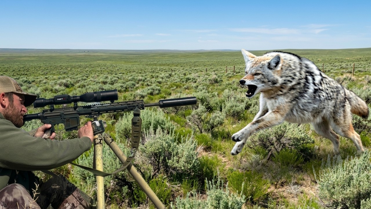 COYOTE ATTACK CAUGHT ON CAMERA ( INSANE HUNT WITH 20 KILLS ) BEST COYOTE HUNTING | NEW 2025