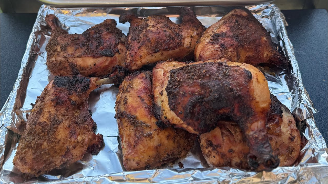 Smoked Chicken Quarters on the Traeger Pellet Grill