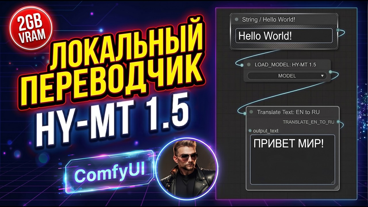 Локальный перевод в ComfyUI с моделью HY-MT 1.5