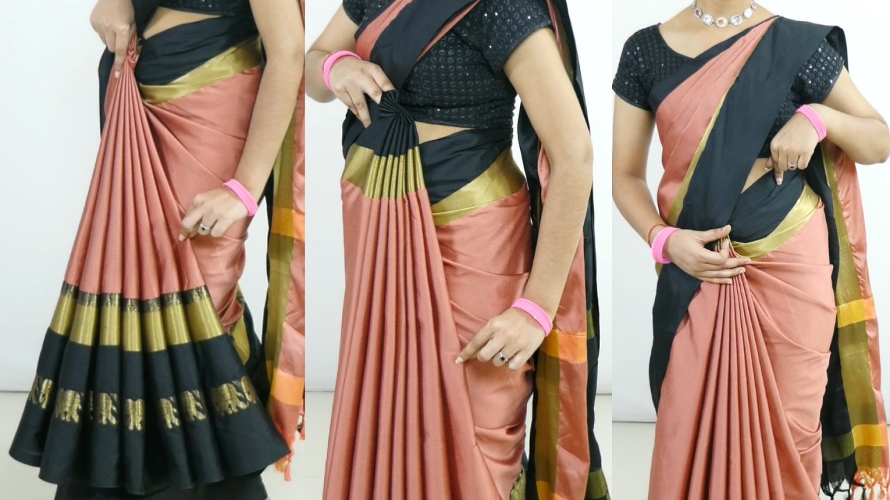 Silk Saree Draping Perfectly to Look Slim | साड़ी पहनने का सही तरीका | Perfect Pleats Trick