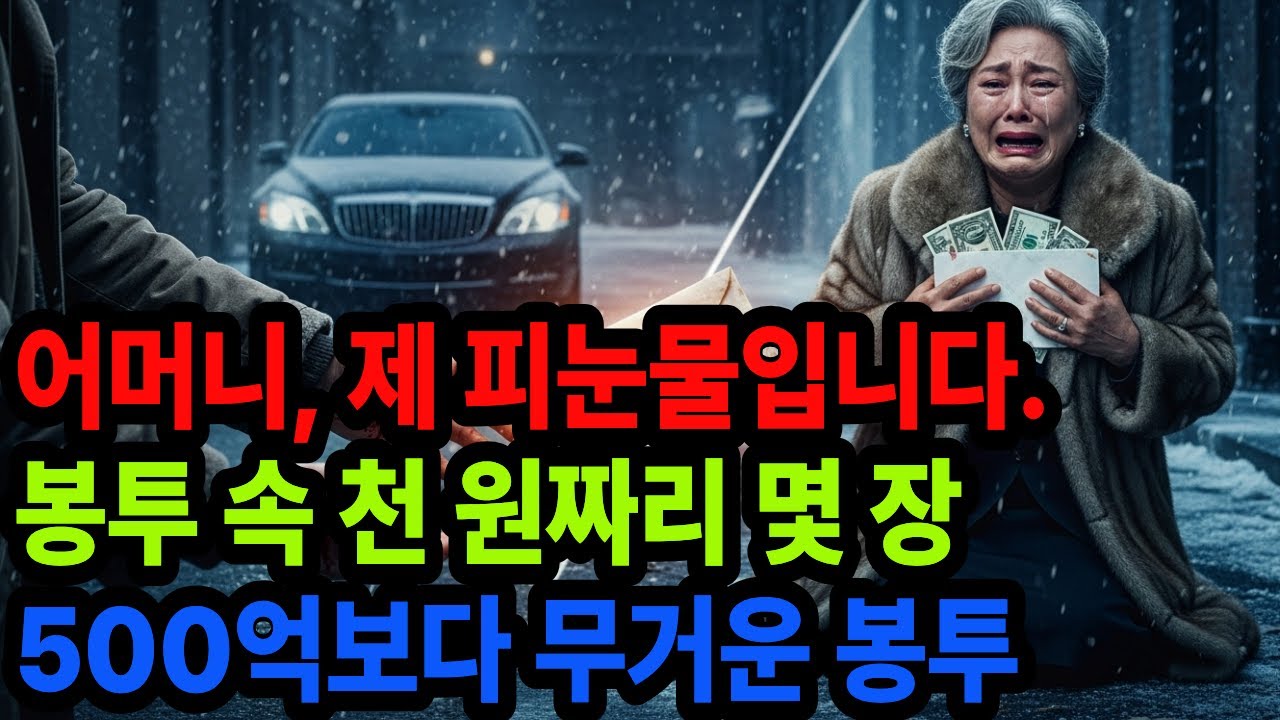 500억 자산가 회장님이 새벽 4시, 아들이 건넨 '피 묻은 봉투'를 보고 골목길에 주저앉아 통곡한 했다ㅣ시니어 사연ㅣ자식 농사ㅣ인과응보ㅣ가족 사연ㅣ노년의 고독