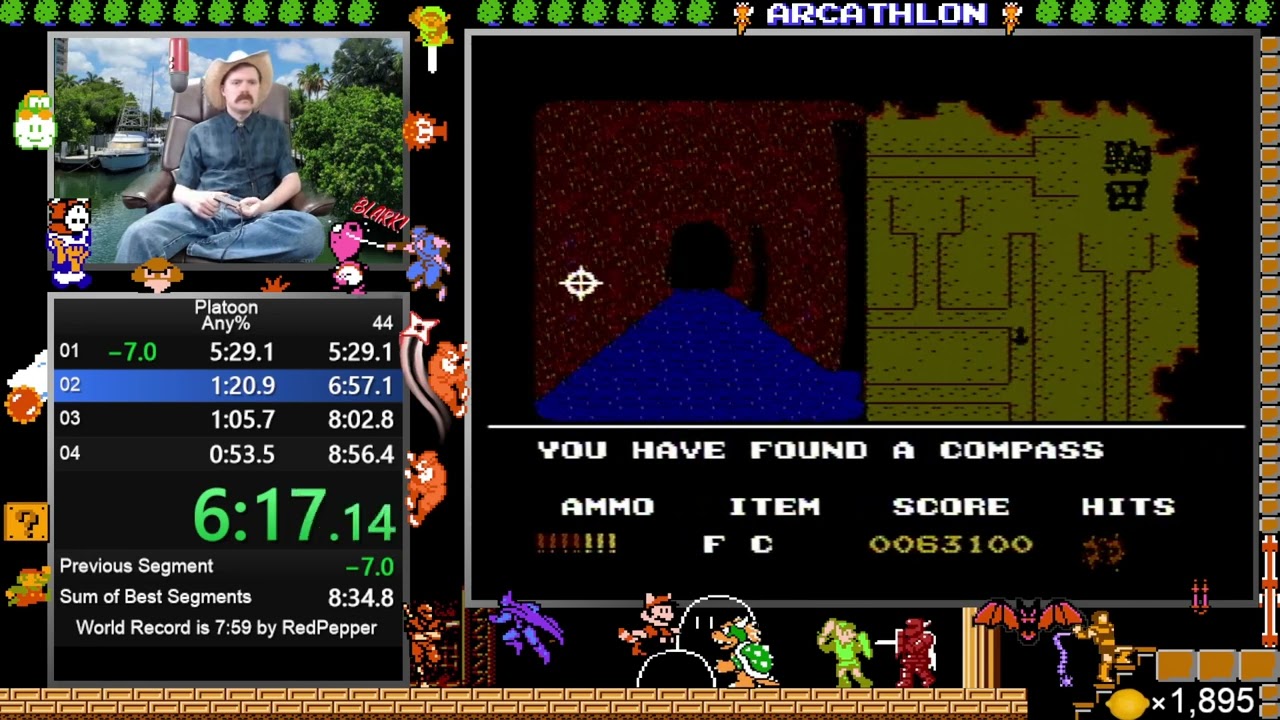 Platoon NES speedrun in 8:47 by Arcus